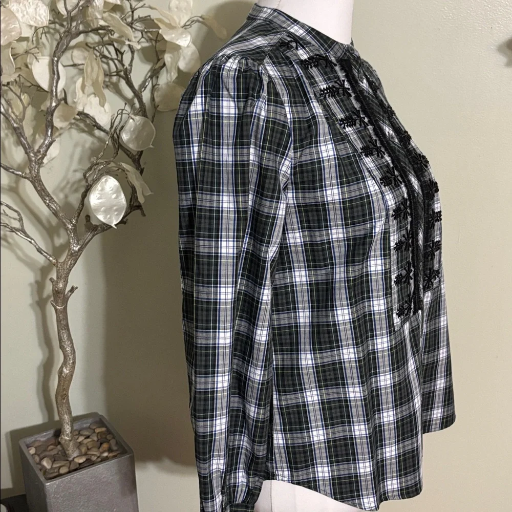 J. Crew Black and White Checkered Shirt